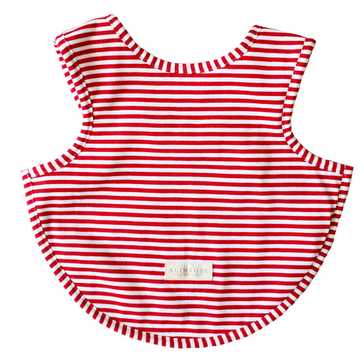 Bib - Arm Holes Back Fastening Red