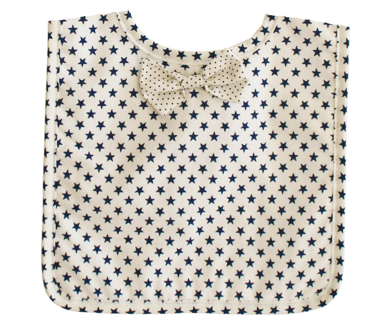 Bow Tie Bib White Navy Star