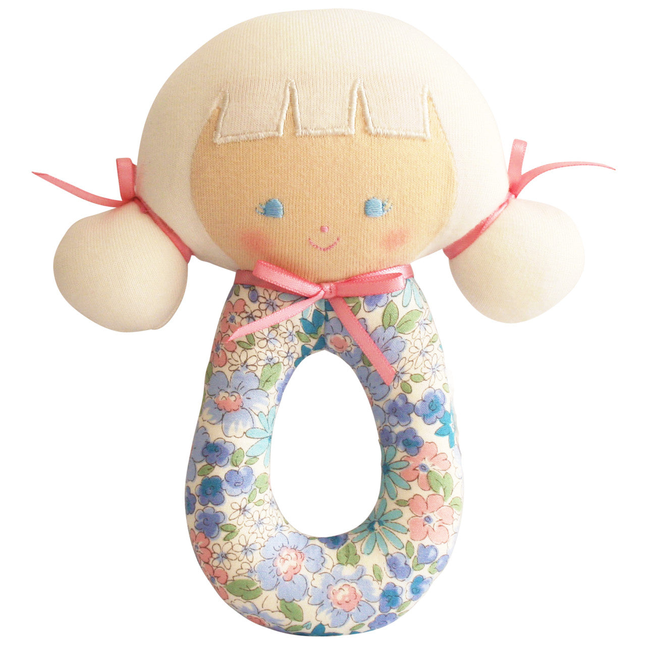 Audrey Grab Rattle 16cm Liberty Blue *JUNE*