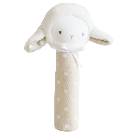 Lamby Squeaker White Linen Spot