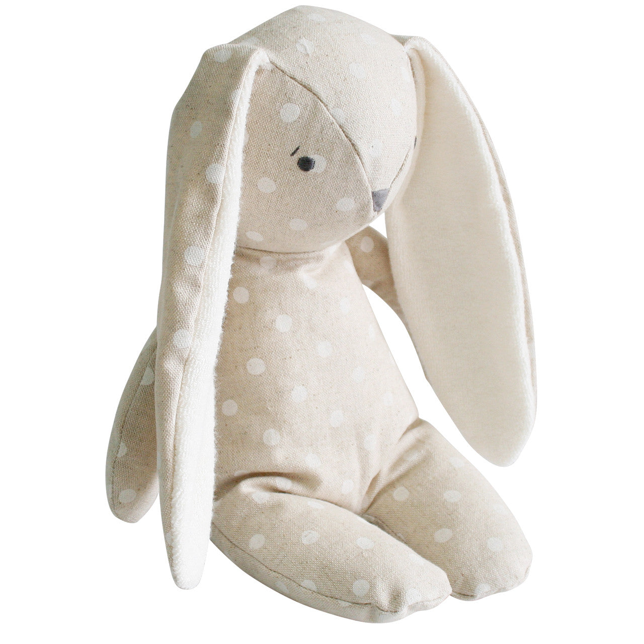 Floppy Bunny 25cm Linen White Spot