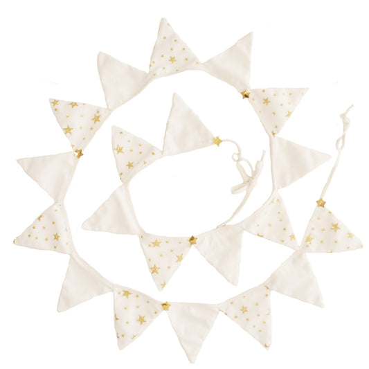 Starry Night Bunting Ivory Gold