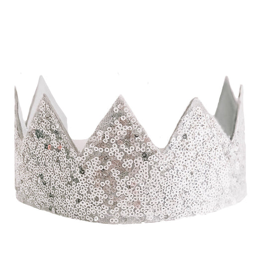 Sequin Sparkle Crown Silver