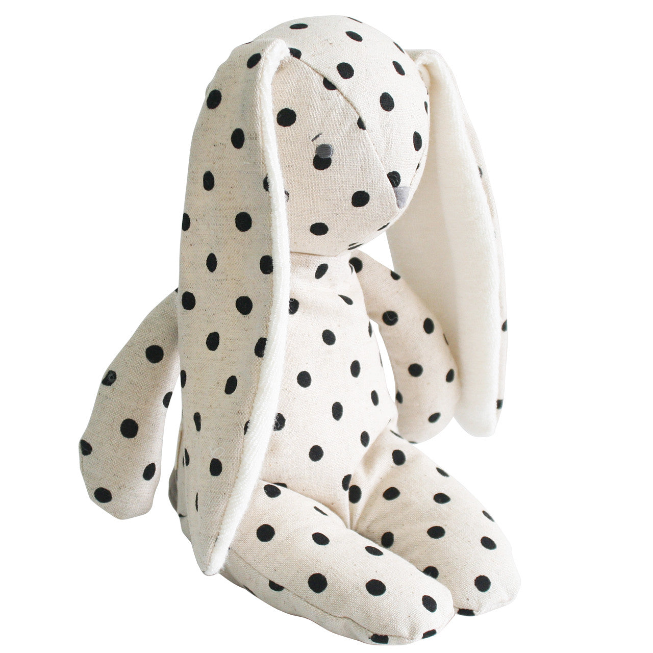 Floppy Bunny 25cm Linen Black Spot