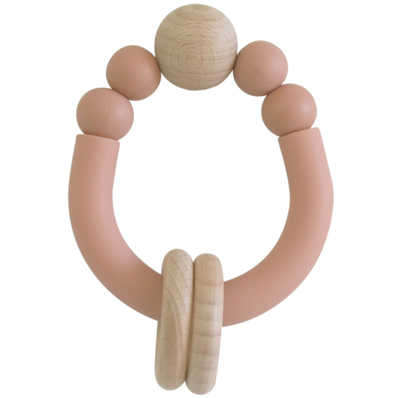 Remy Beechwood Silicone Teether - Terracotta