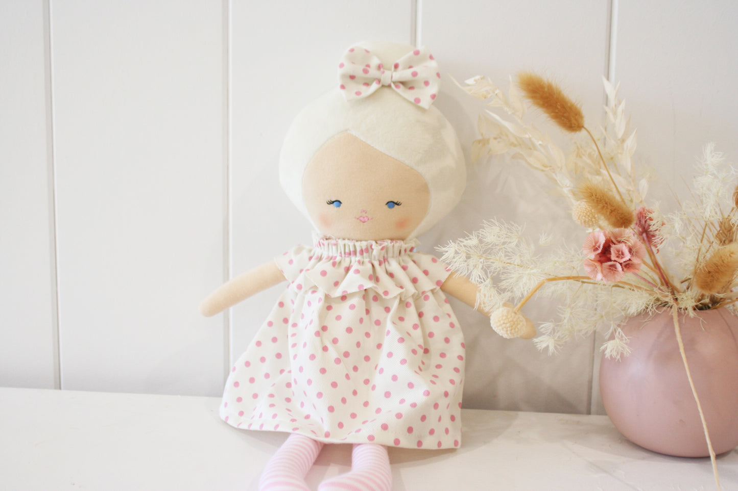 Harper Doll 43cm Berry Polka