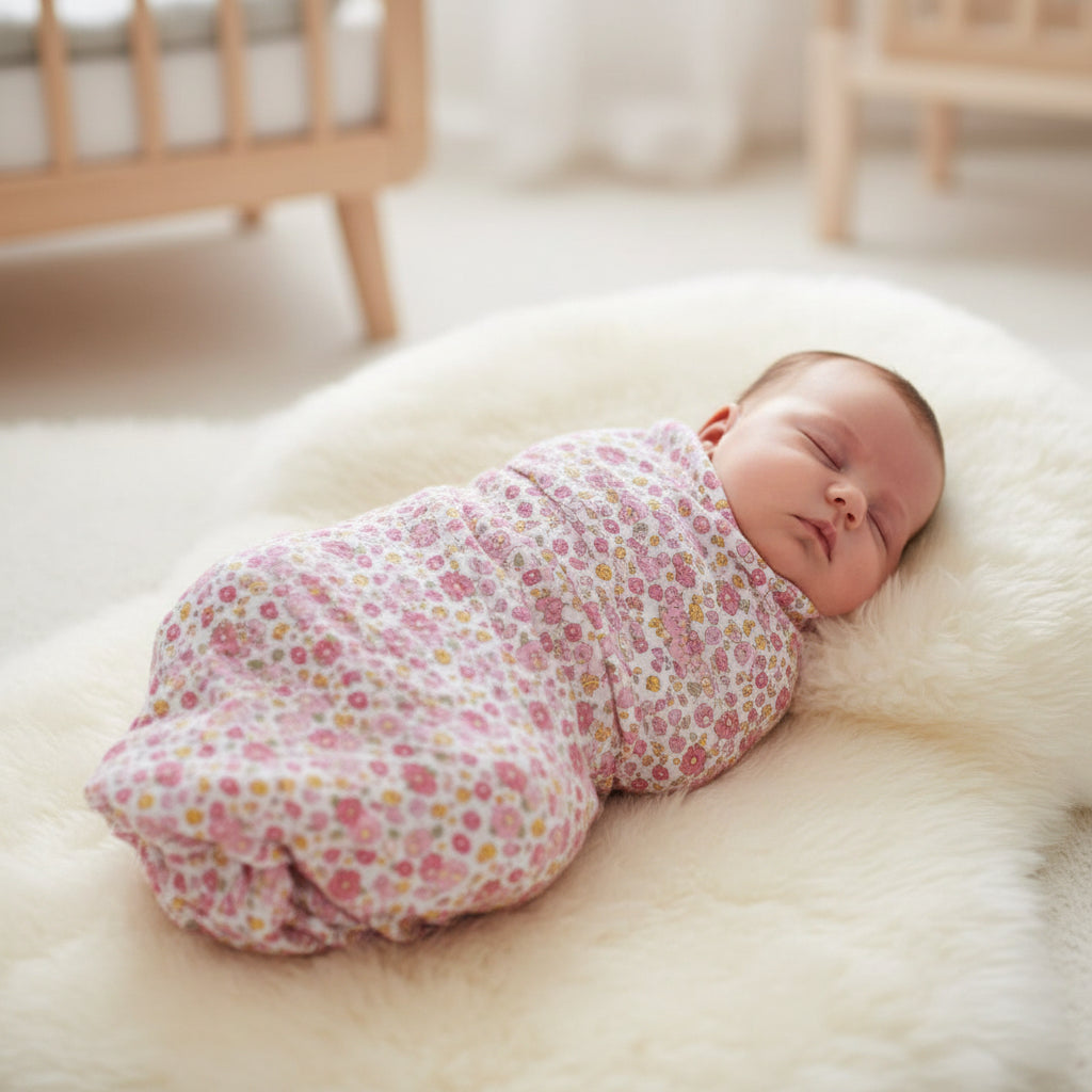 Muslin Swaddle Rose Garden - LATE JUNE