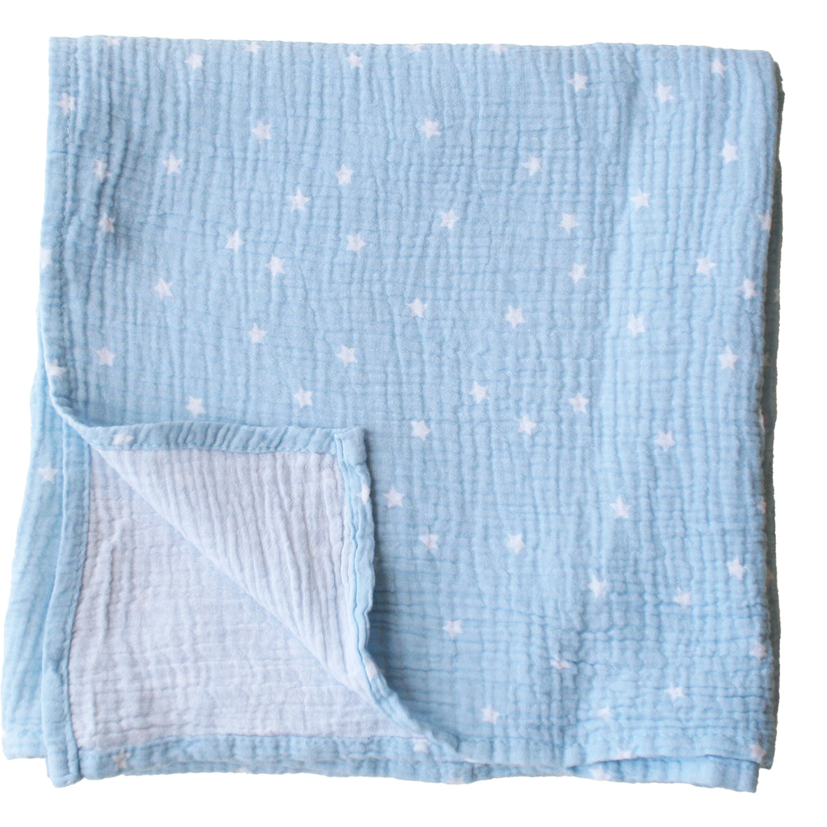 Muslin Swaddle Starry Night - Baby Blue