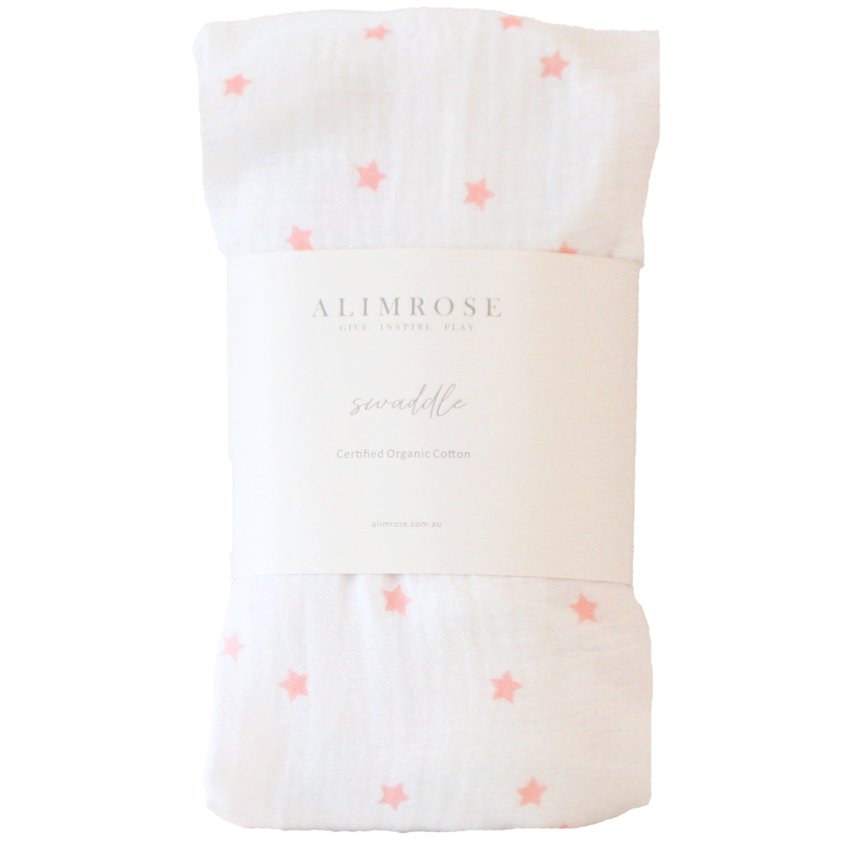 NEW! Muslin Swaddle Pink Stars