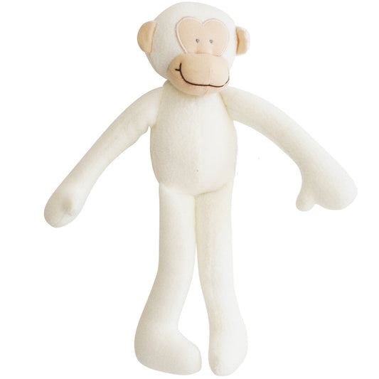 *SALE MIN 4* Fleece Monkey Toy Rattle Ivory
