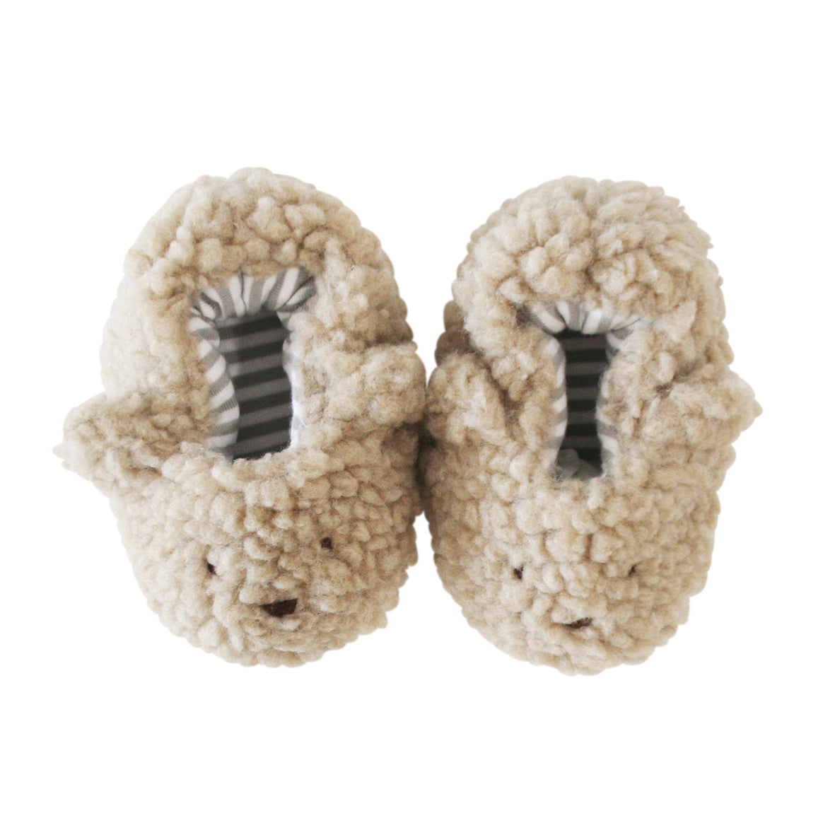 Sherpa Bear Booties Oatmeal 0-6mths *MARCH*