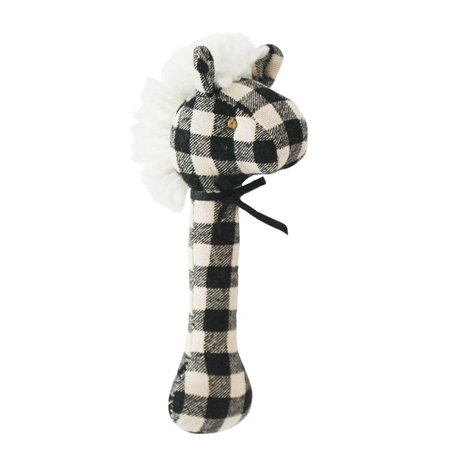 Horse Stick Rattle Black Check