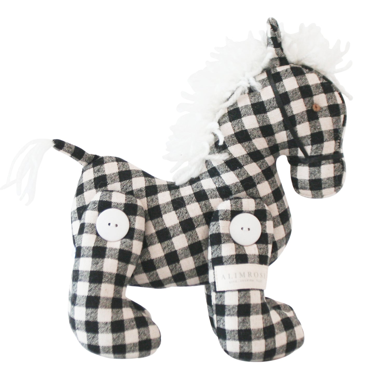 Jointed Pony 22cm Black Check