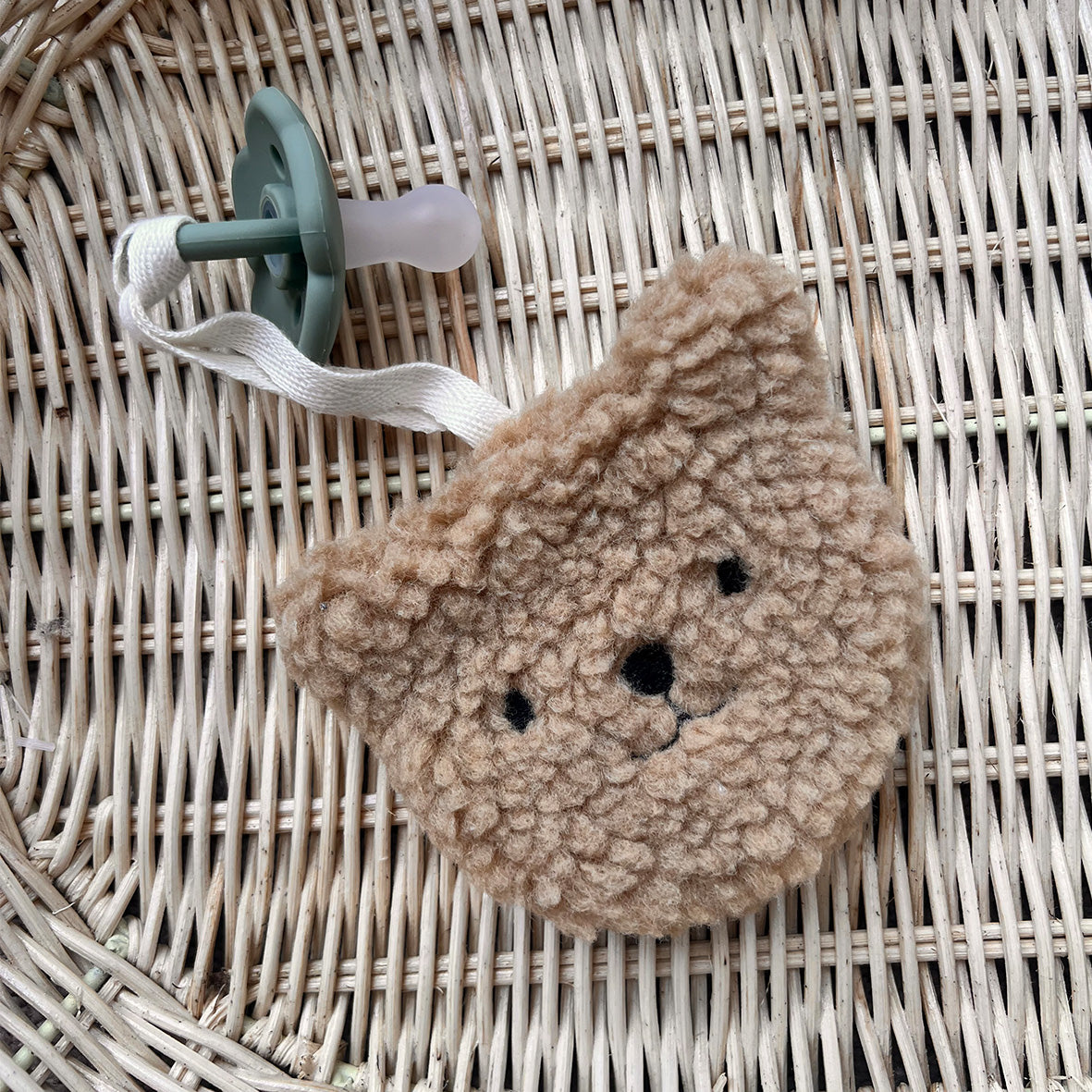 Sherpa Bear Paci Comforter Caramel