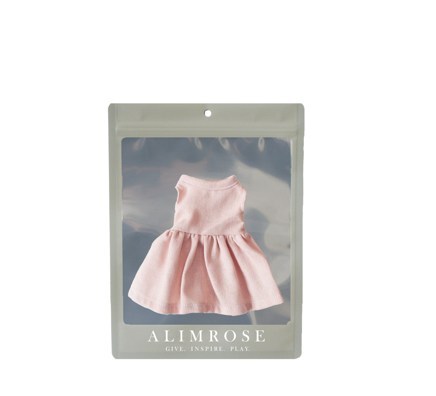 Small Doll Dress (20-28cm) Pale Pink