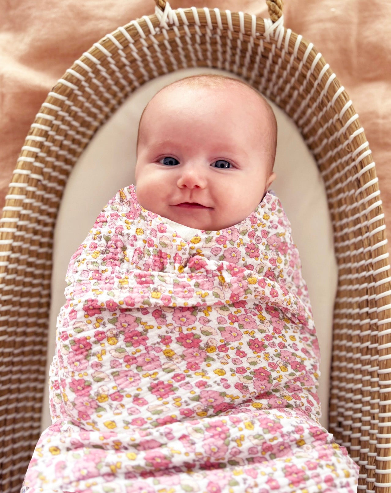 NEW!Muslin Swaddle Rose Garden
