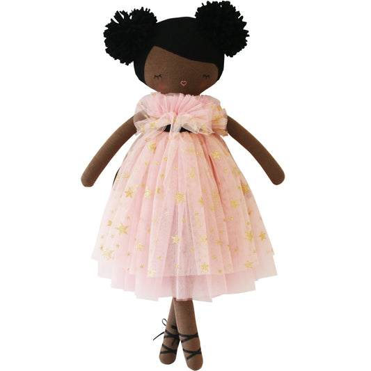 Alimrose Halle Ballerina Doll 48cm (Darker Brown & Ebony)