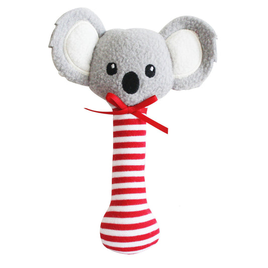 Baby Koala Stick Rattle Red