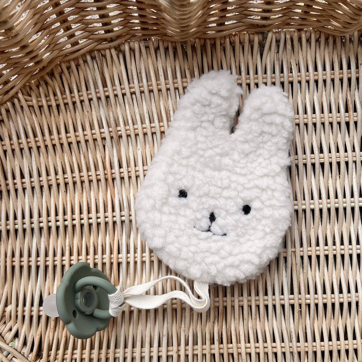 Sherpa Bunny Paci Comforter Ivory