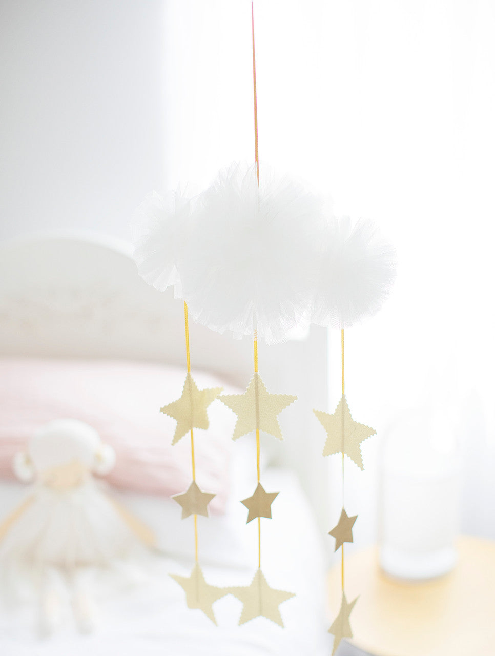 Tulle Cloud Mobile - Ivory & Gold