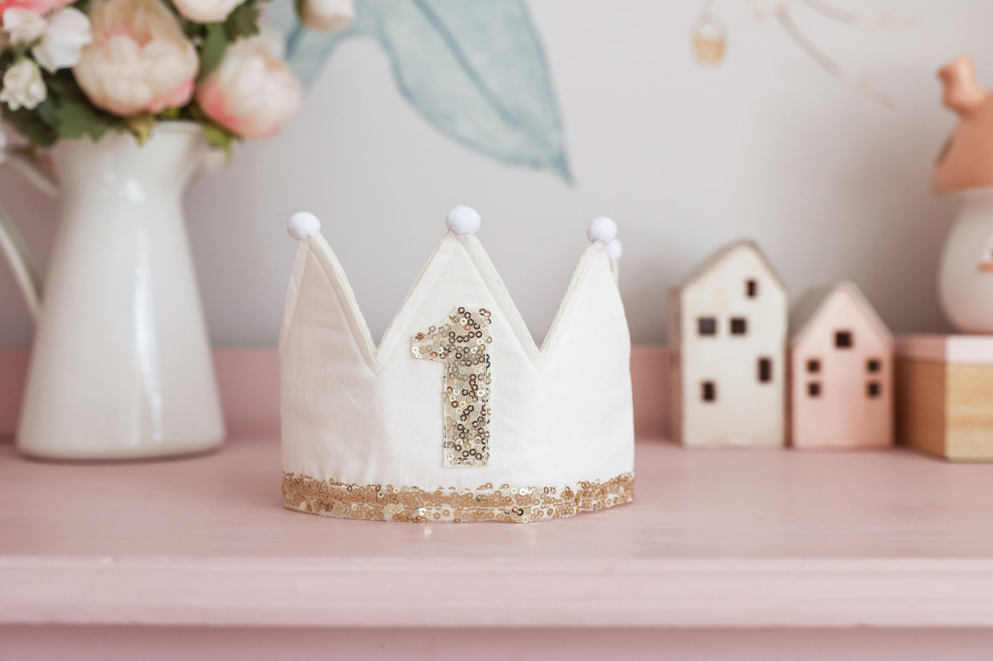 1st Birthday Crown Ivory