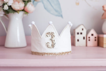 3rd Birthday Crown Ivory