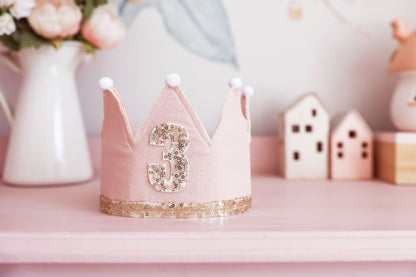 3rd Birthday Crown Pink