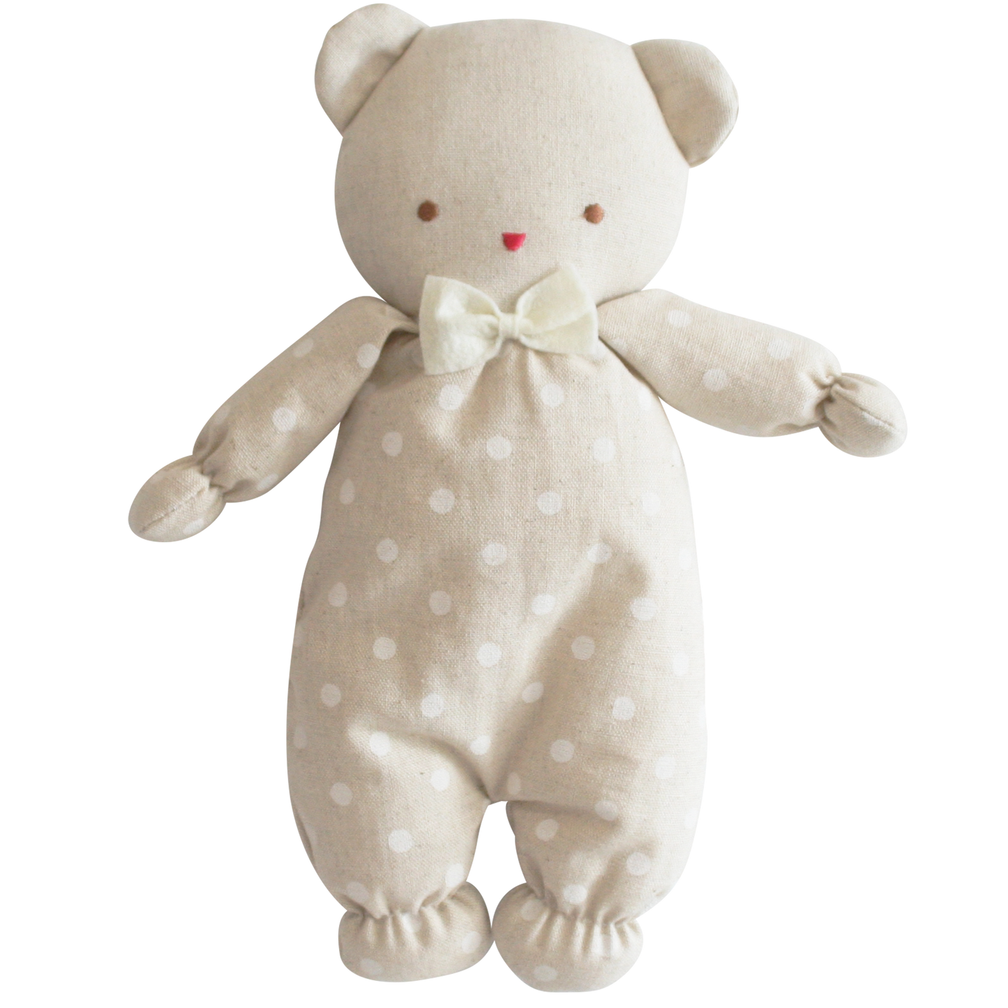 Baby Ted 25cm White Linen Spot