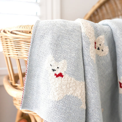 Westie Puppy Baby Blanket 100cm x 80cm