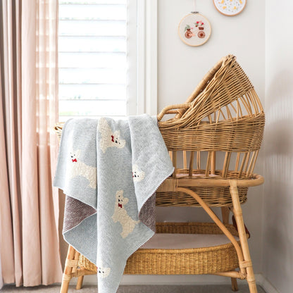 Westie Puppy Baby Blanket 100cm x 80cm