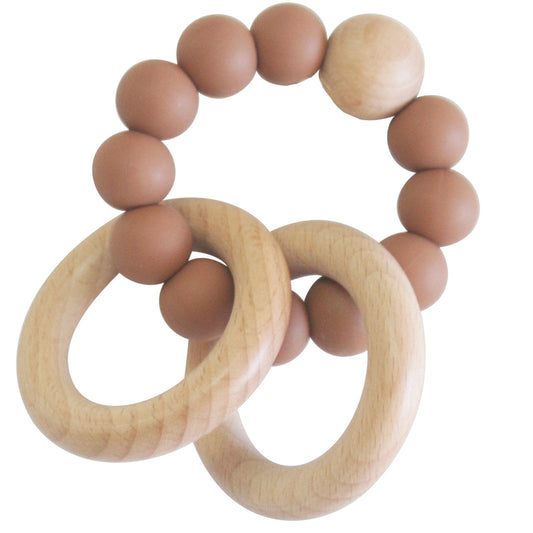 Beechwood Teether Ring Set - Cinnamon