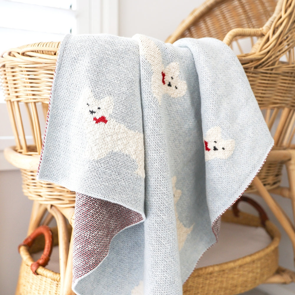 Westie Puppy Baby Blanket 100cm x 80cm