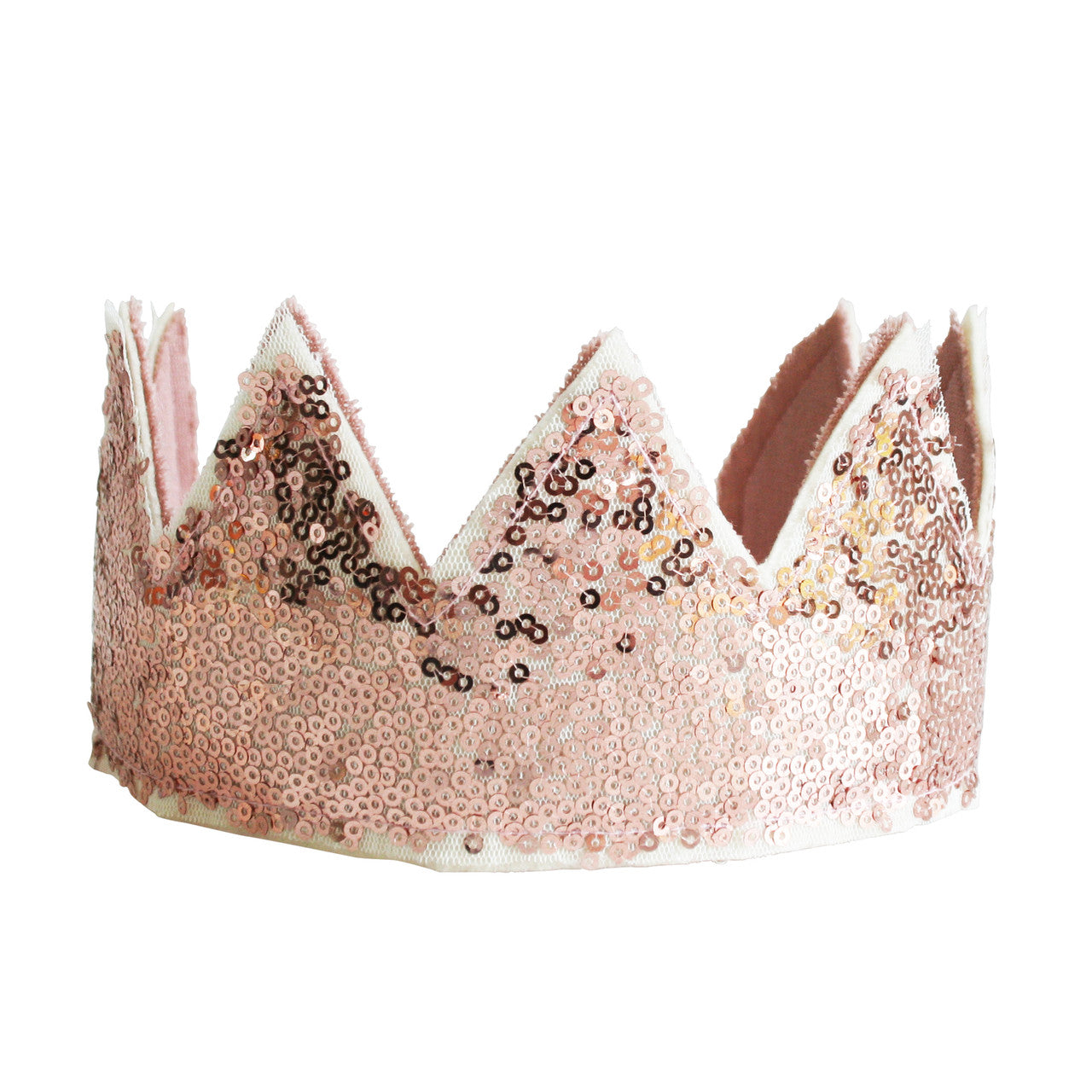 Sequin Sparkle Crown Rose Gold