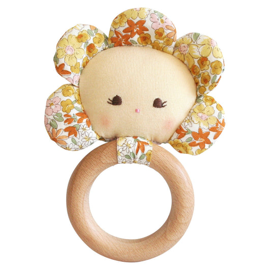 Flower Baby Teether Rattle Sweet Marigold