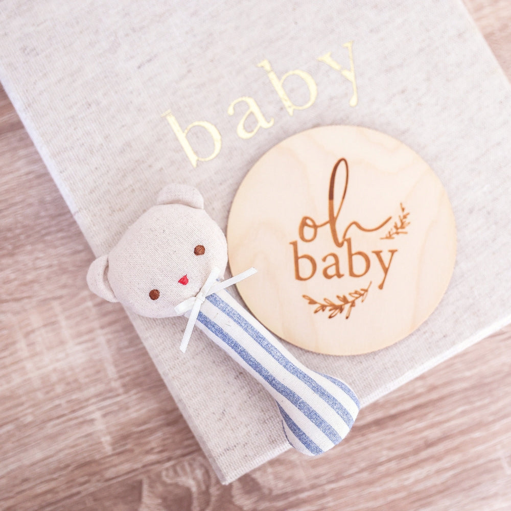 Ted Stick Rattle Chambray Stripe - JUNE