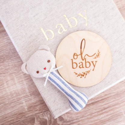 Ted Stick Rattle Chambray Stripe - JUNE