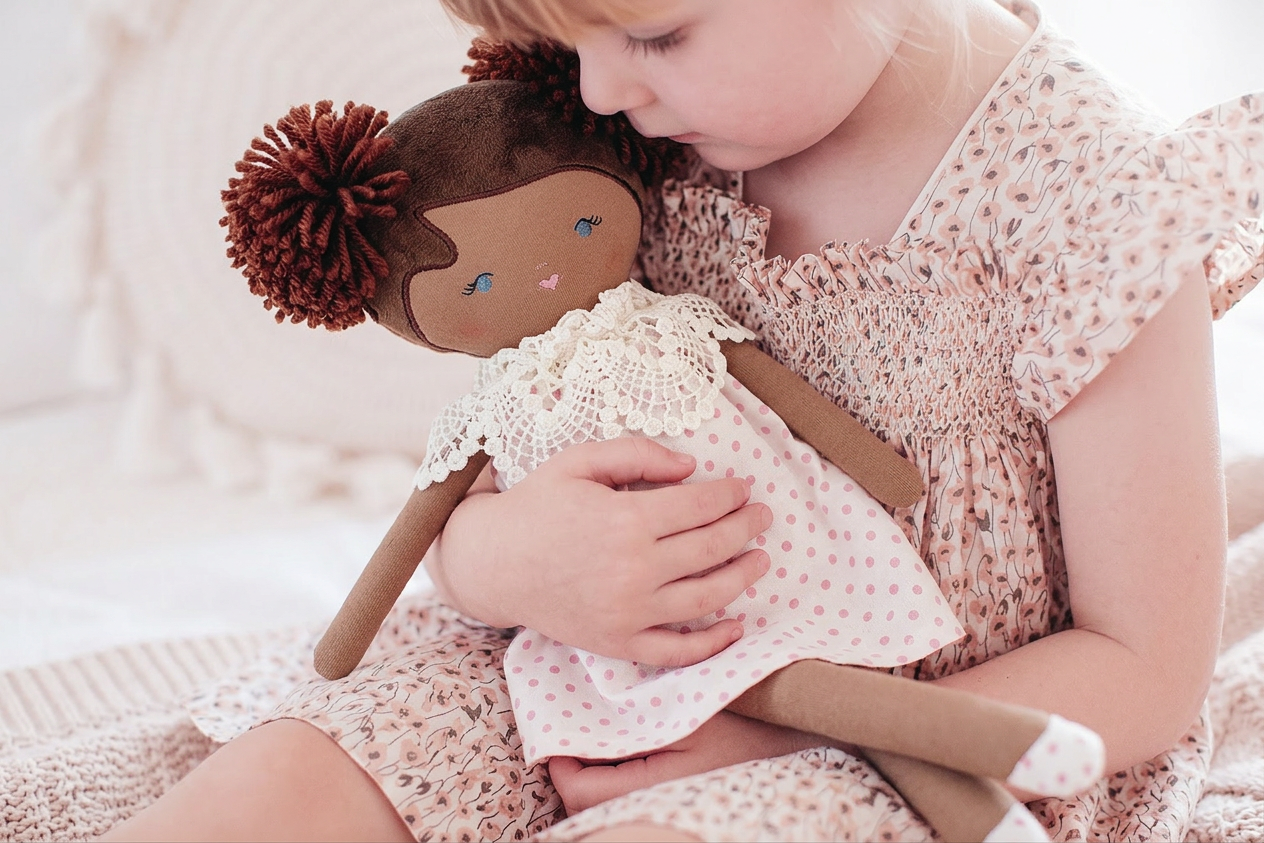 Aggie Doll 45cm Berry Polka - JUNE