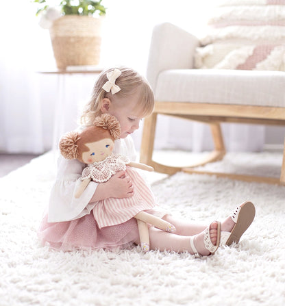 Aggie Doll 45cm Pink Stripe - JUNE