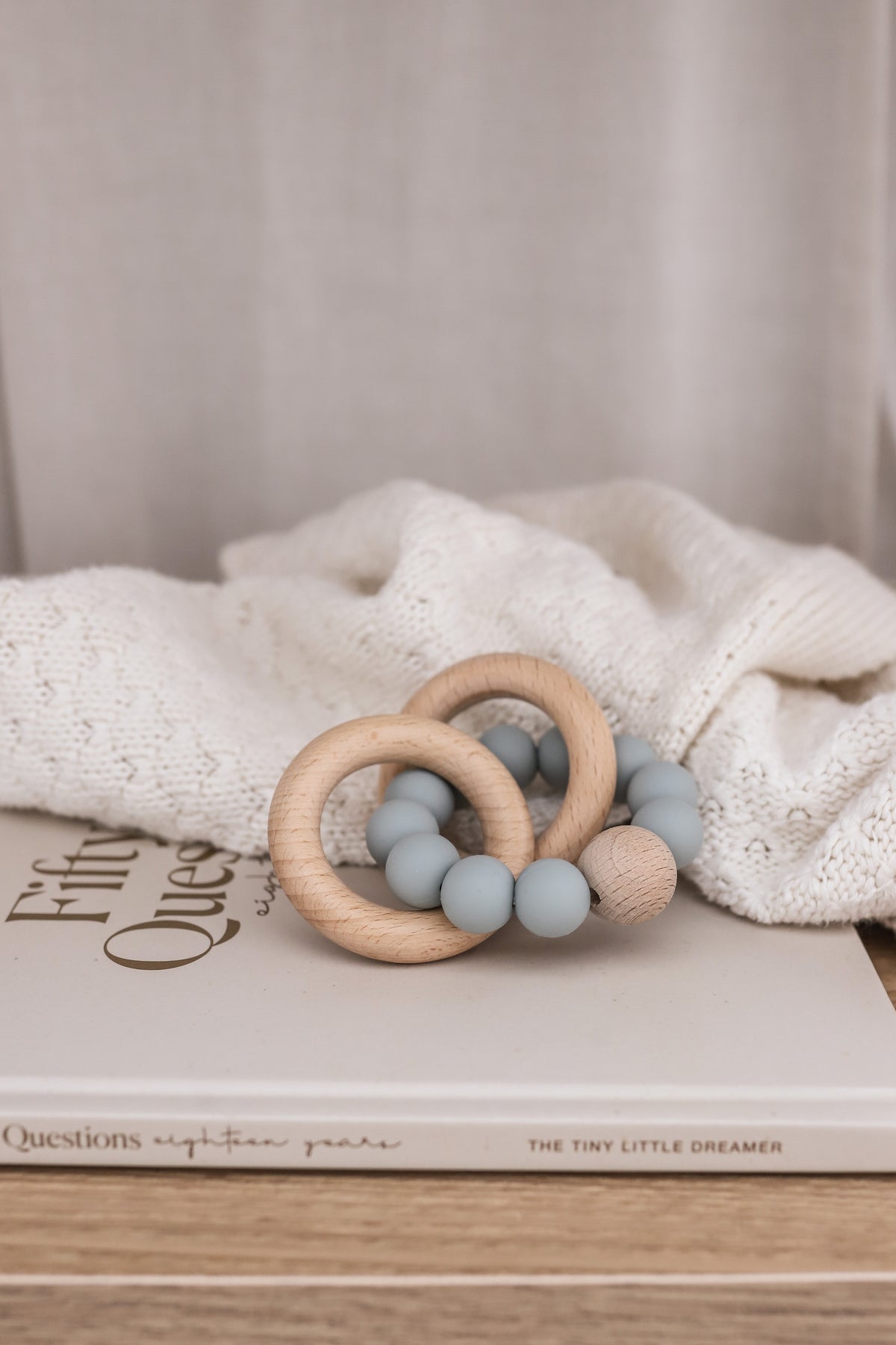 Beechwood Teether Rings Set - Sage