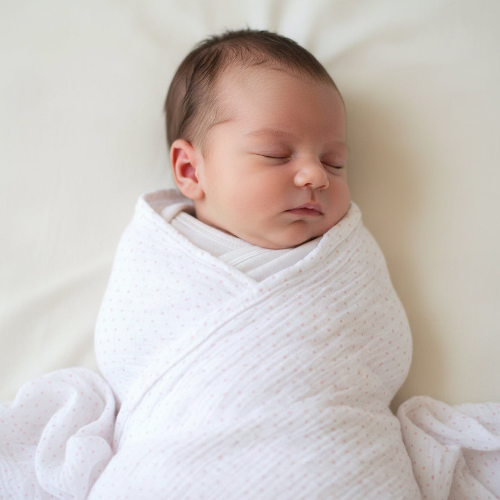 Muslin Swaddle Pink Spot