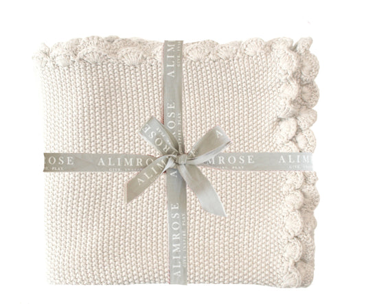 Mini Moss Stitch Baby Blanket Natural - JULY