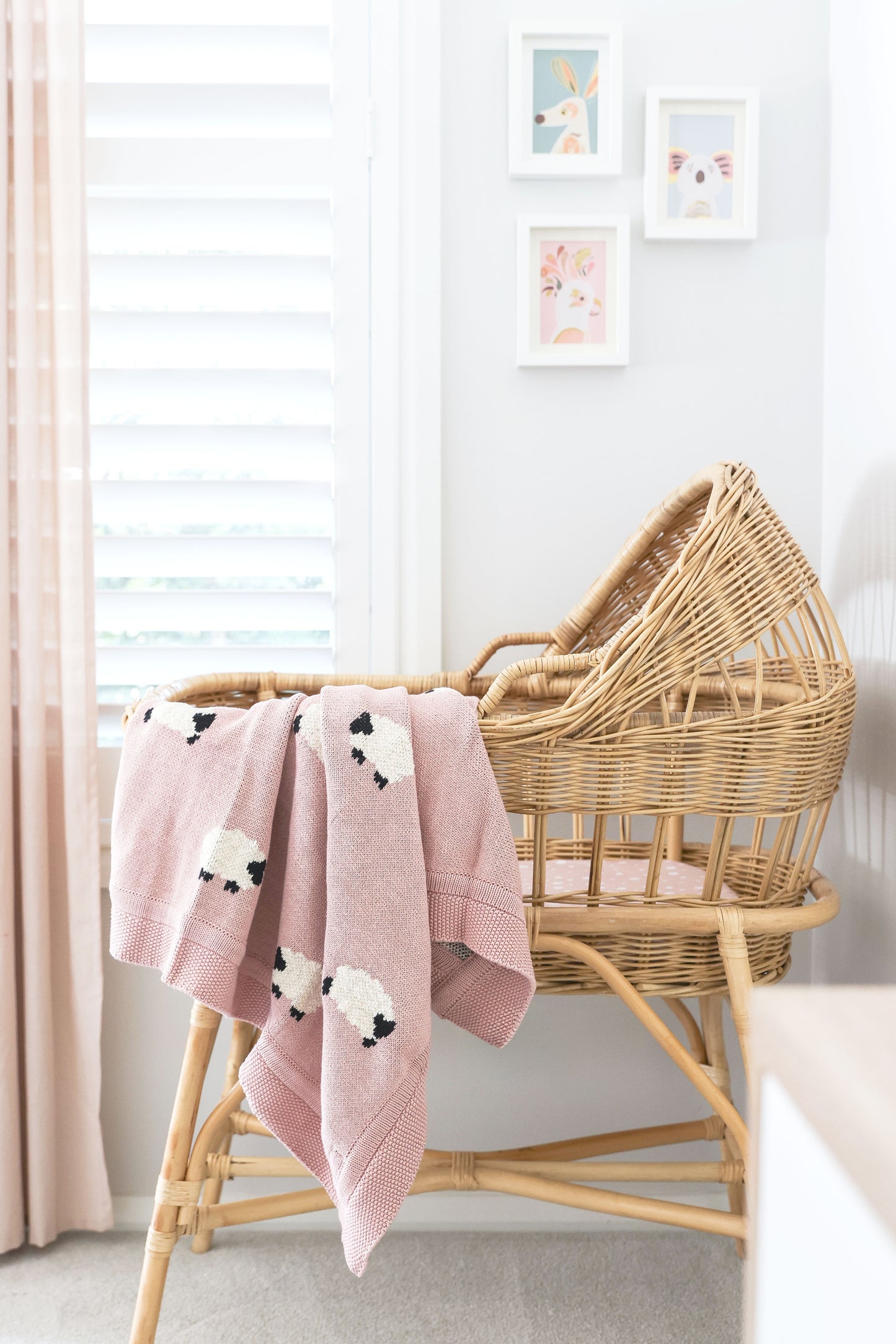 Baa Baa Baby Blanket Pink