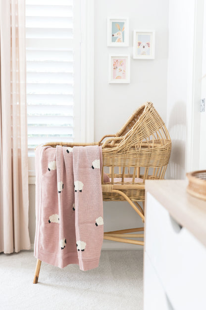 Baa Baa Baby Blanket Pink