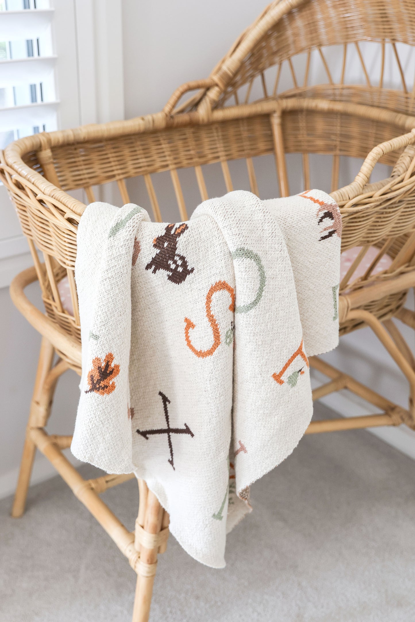 Alphabet Baby Blanket Natural