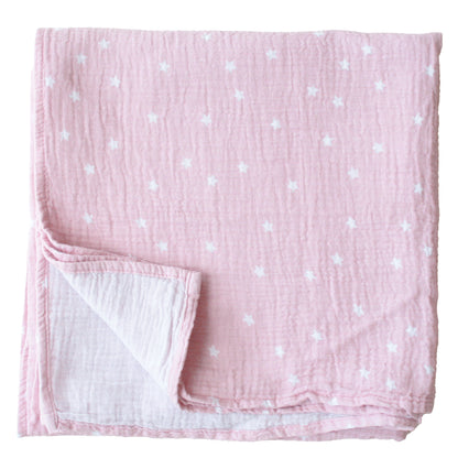 Muslin Swaddle Starry Night Pink -FEB 2026