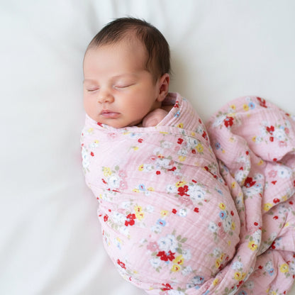 Muslin Swaddle Vintage Rose