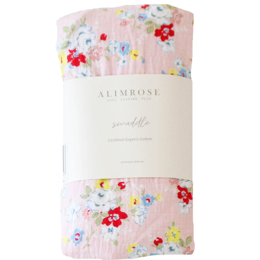Muslin Swaddle Vintage Rose