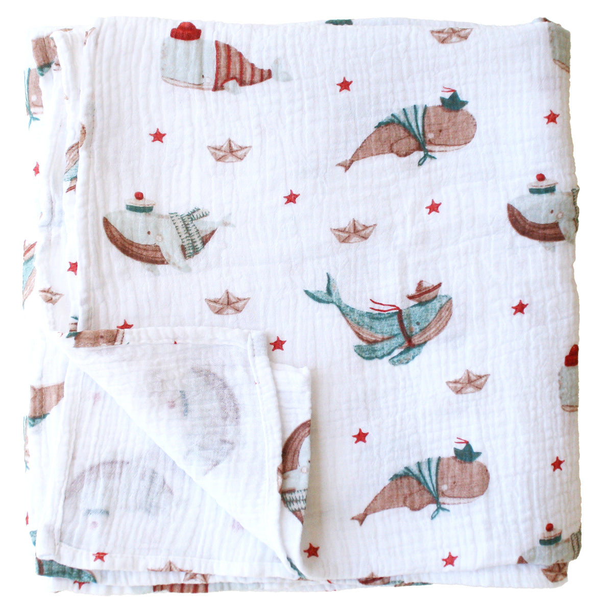 NEW! Muslin Swaddle Whales