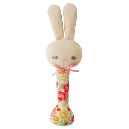 NEW! Baby Bunny Stick Rattle Spring Blossom