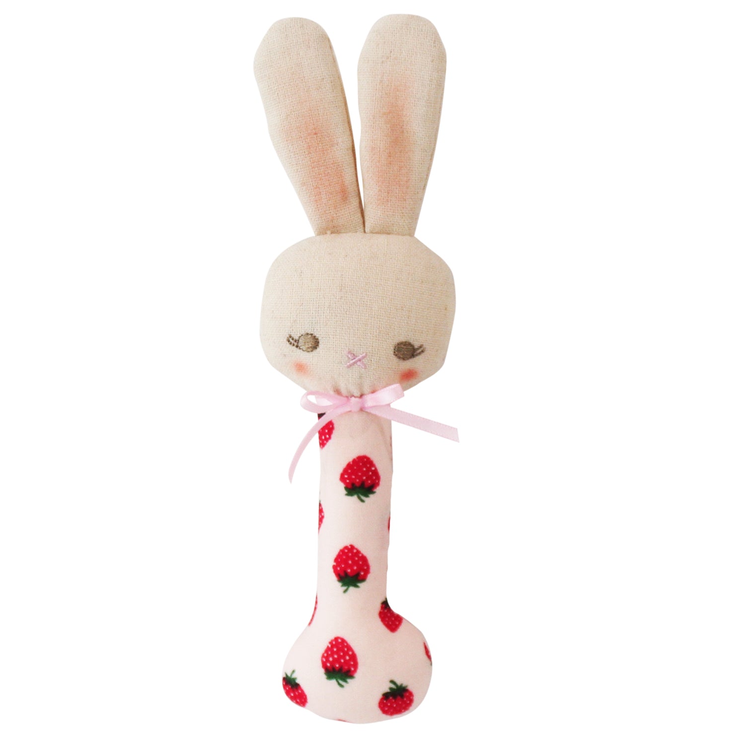 Bunny Stick Rattle - Strawberry – alimrosewholesale